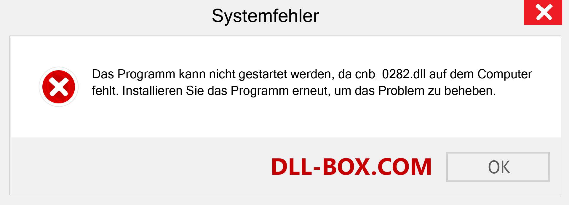 cnb_0282.dll-Datei fehlt?. Download für Windows 7, 8, 10 - Fix cnb_0282 dll Missing Error unter Windows, Fotos, Bildern